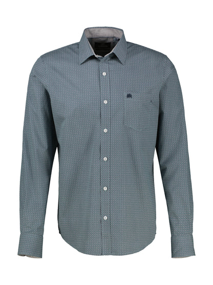 Lerros Poplin Long Sleeve Shirt - Arctic Blue
