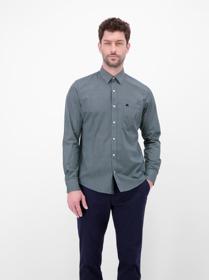 Lerros Poplin Long Sleeve Shirt - Arctic Blue