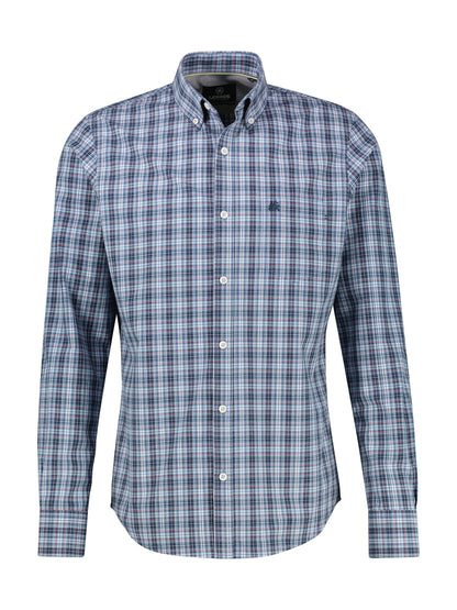 Lerros Check Long Sleeve Shirt - Classic Navy