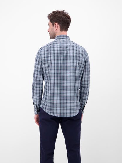 Lerros Check Long Sleeve Shirt - Classic Navy