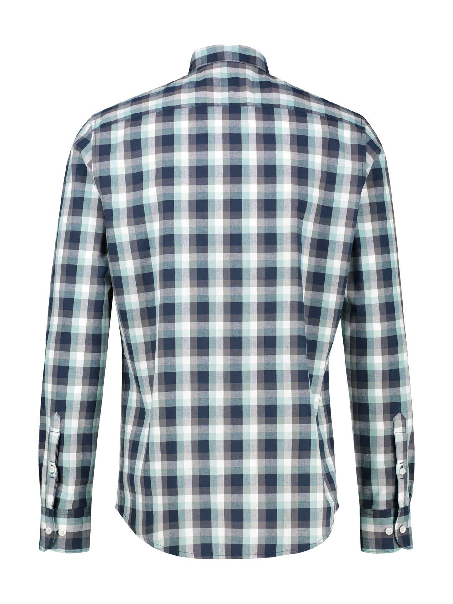 Lerros Check Poplin Long Sleeve Shirt - Basalt Grey