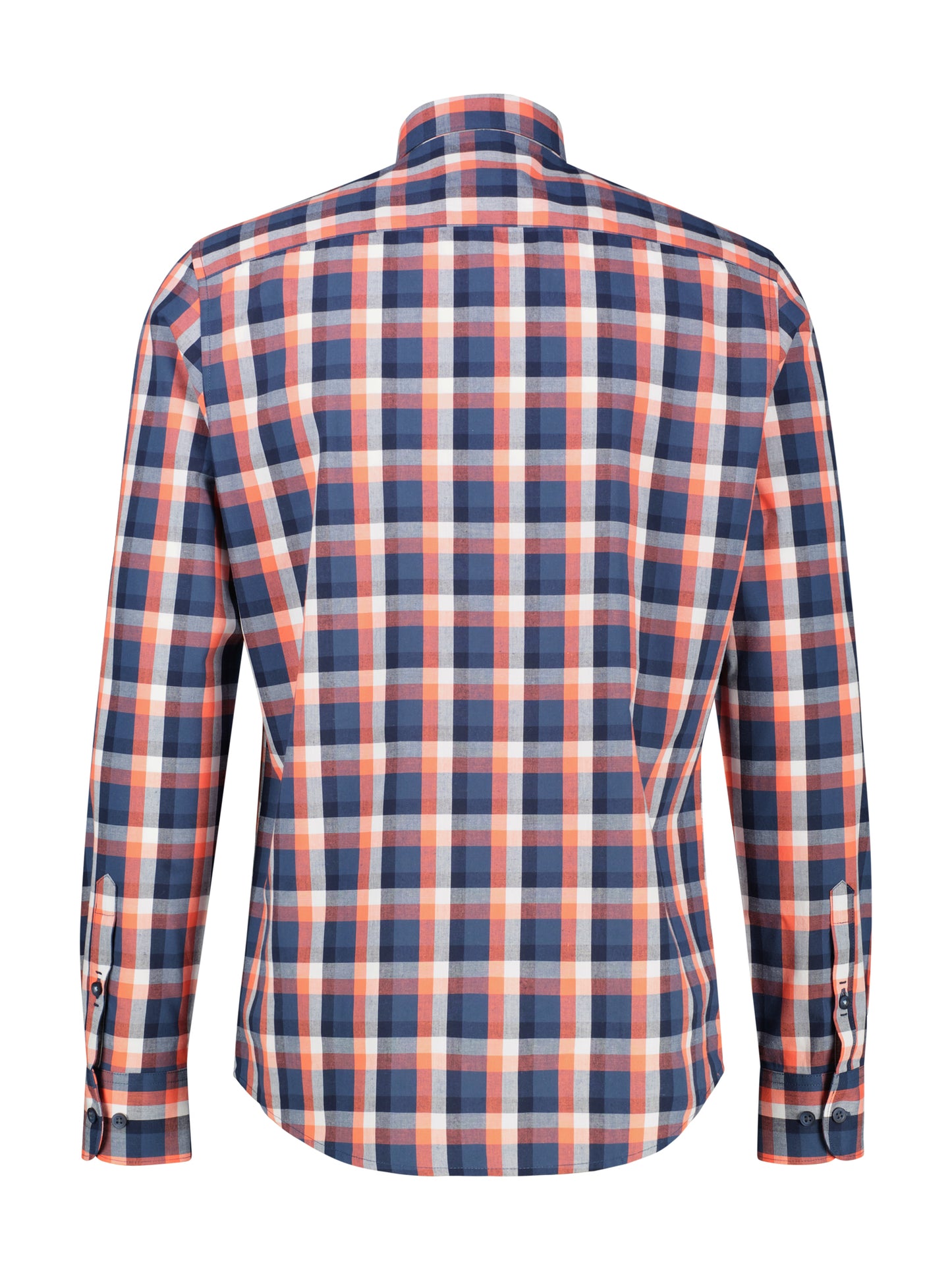 Lerros Check Poplin Long Sleeve Shirt - Vivid Red