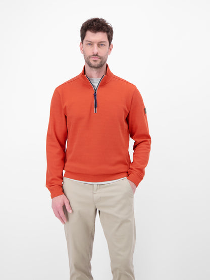 Troyer 1/2 Zip Sweatshirt - Vivid Red