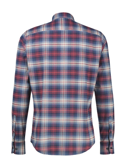 Lerros Check Flanel Long Sleeve Shirt - Maple Red