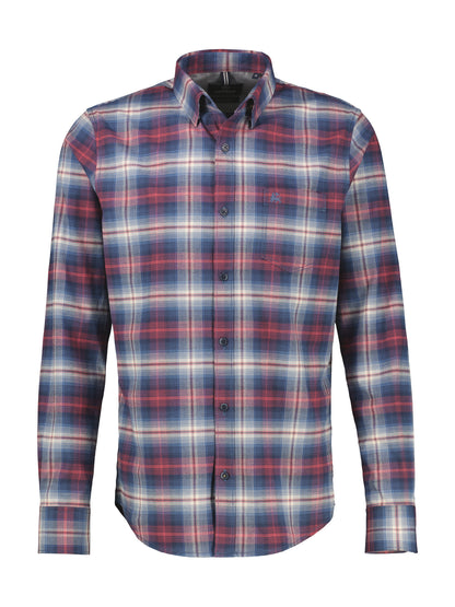 Lerros Check Flanel Long Sleeve Shirt - Maple Red