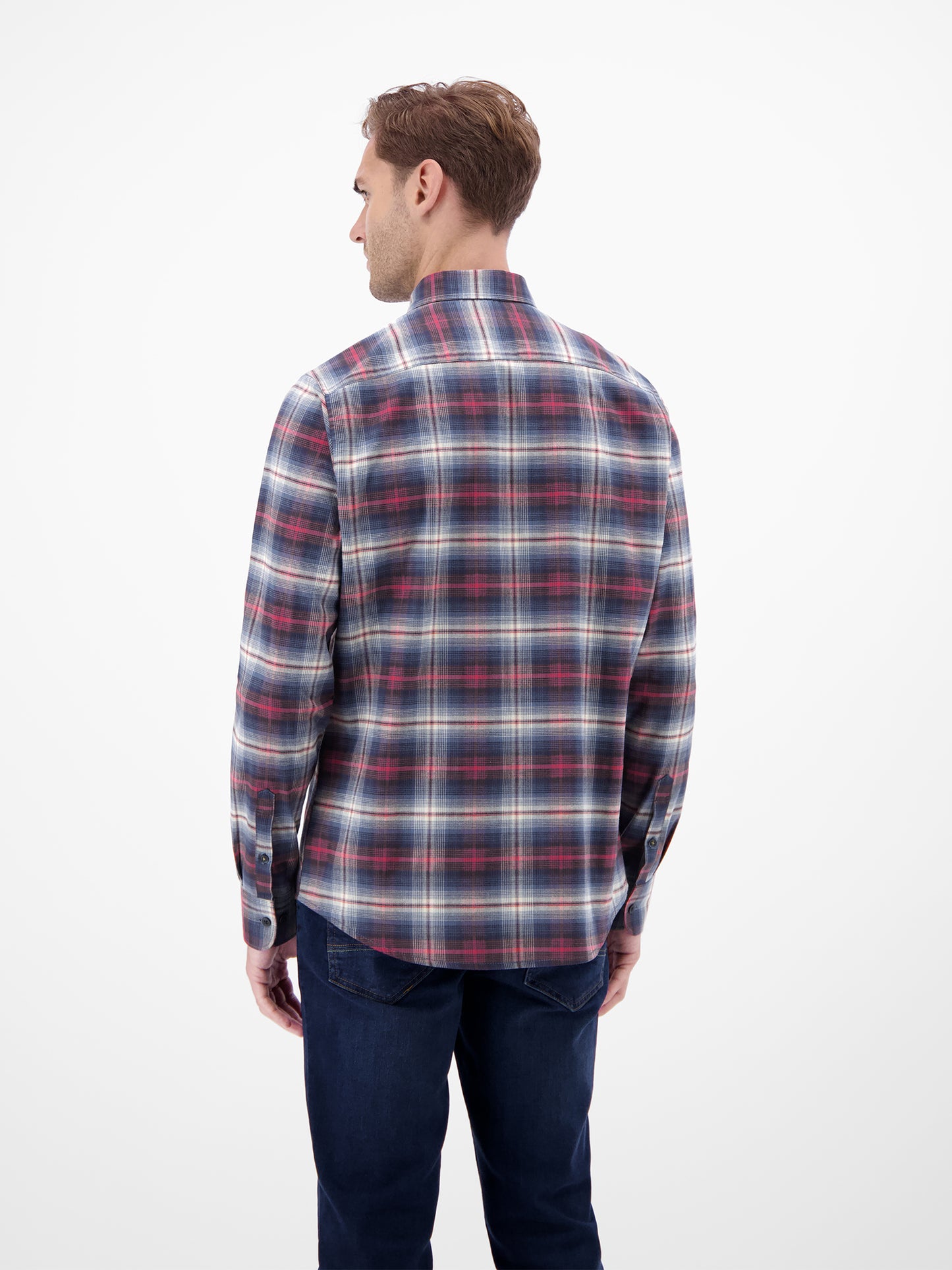 Lerros Check Flanel Long Sleeve Shirt - Maple Red