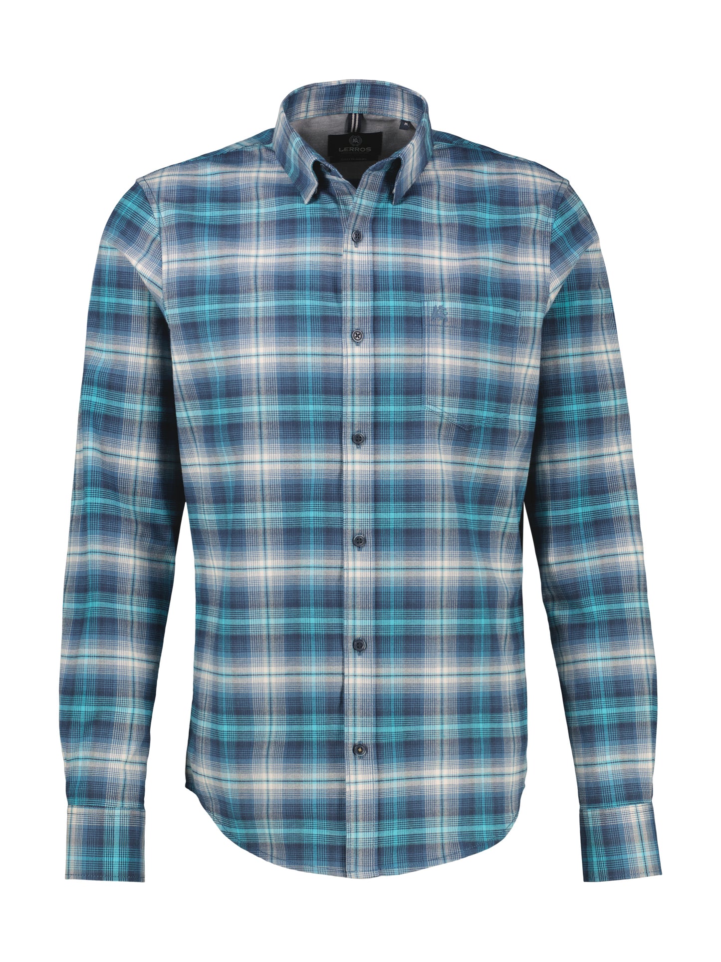Lerros Check Flanel Long Sleeve Shirt - Swedish Blue