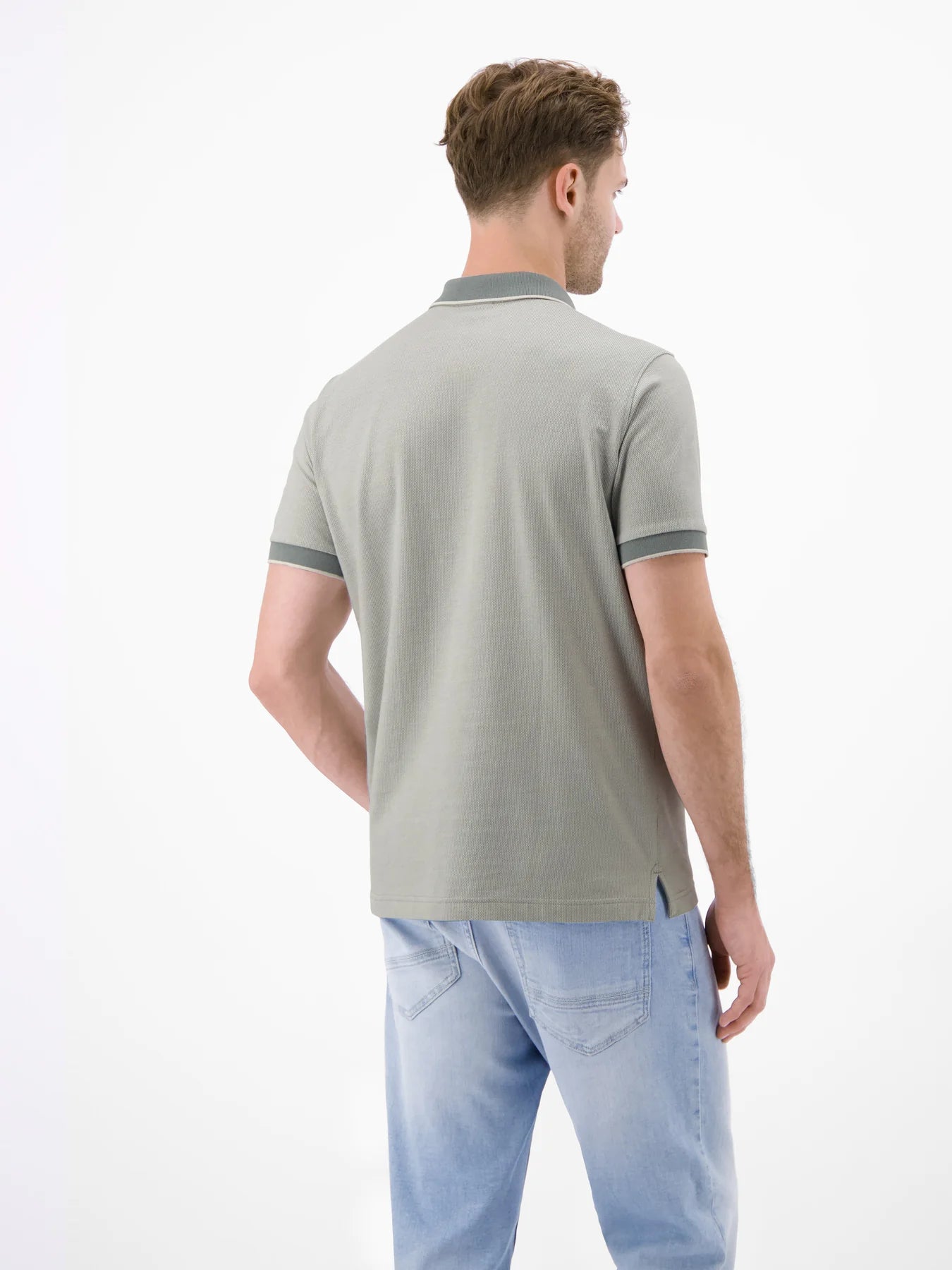 Two Tone Polo Shirt Storm Grey