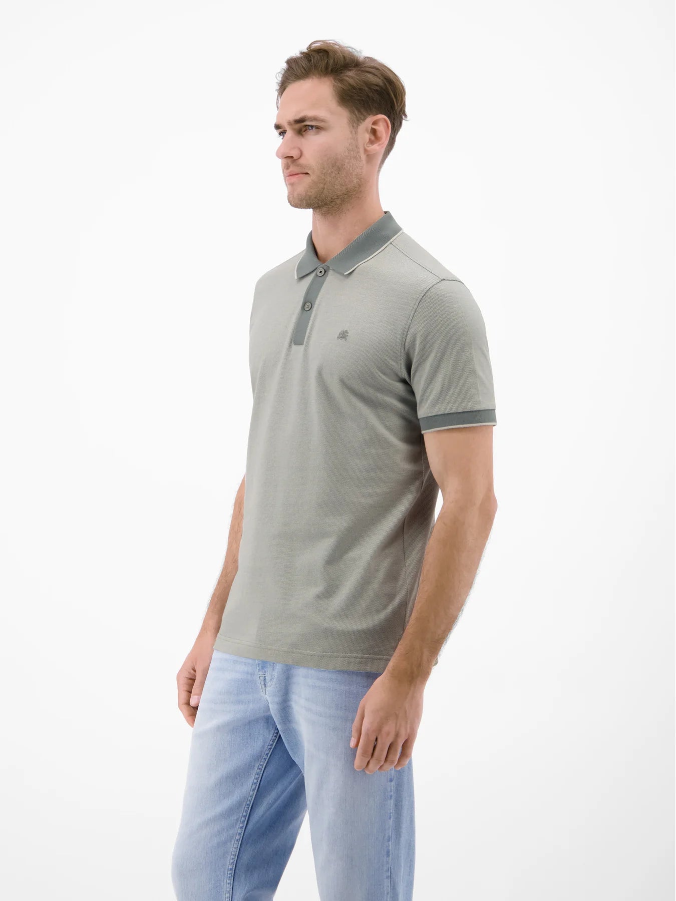 Two Tone Polo Shirt Storm Grey