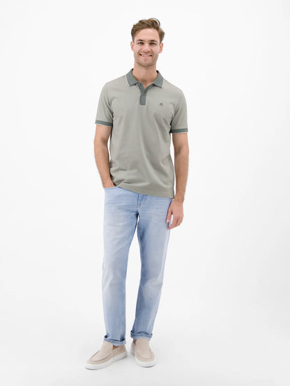 Two Tone Polo Shirt Storm Grey