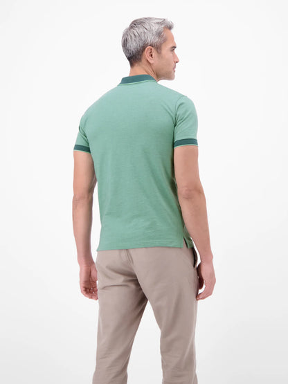 Two Tone Polo Shirt Soft Teal