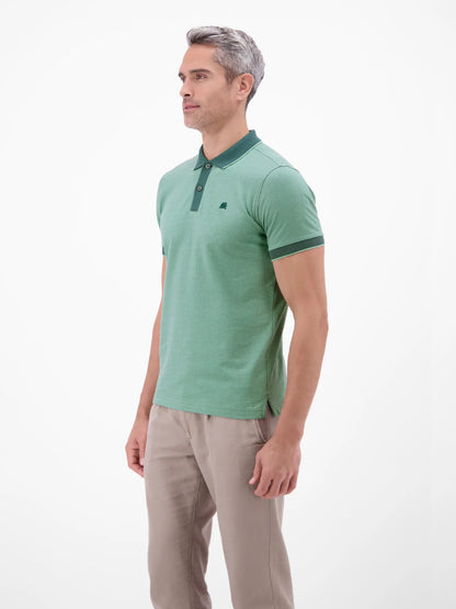 Two Tone Polo Shirt Soft Teal