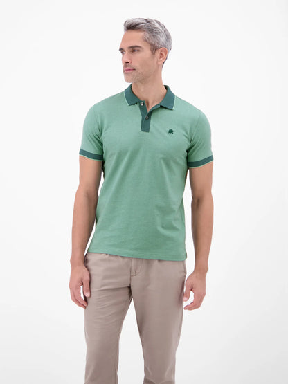 Two Tone Polo Shirt Soft Teal