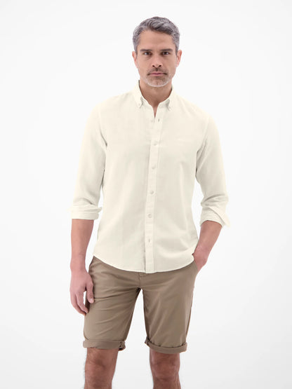 Lerros Cotton & Linen Blend Shirt - White