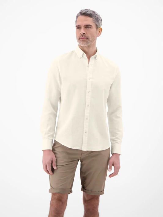 Lerros Cotton & Linen Blend Shirt - White