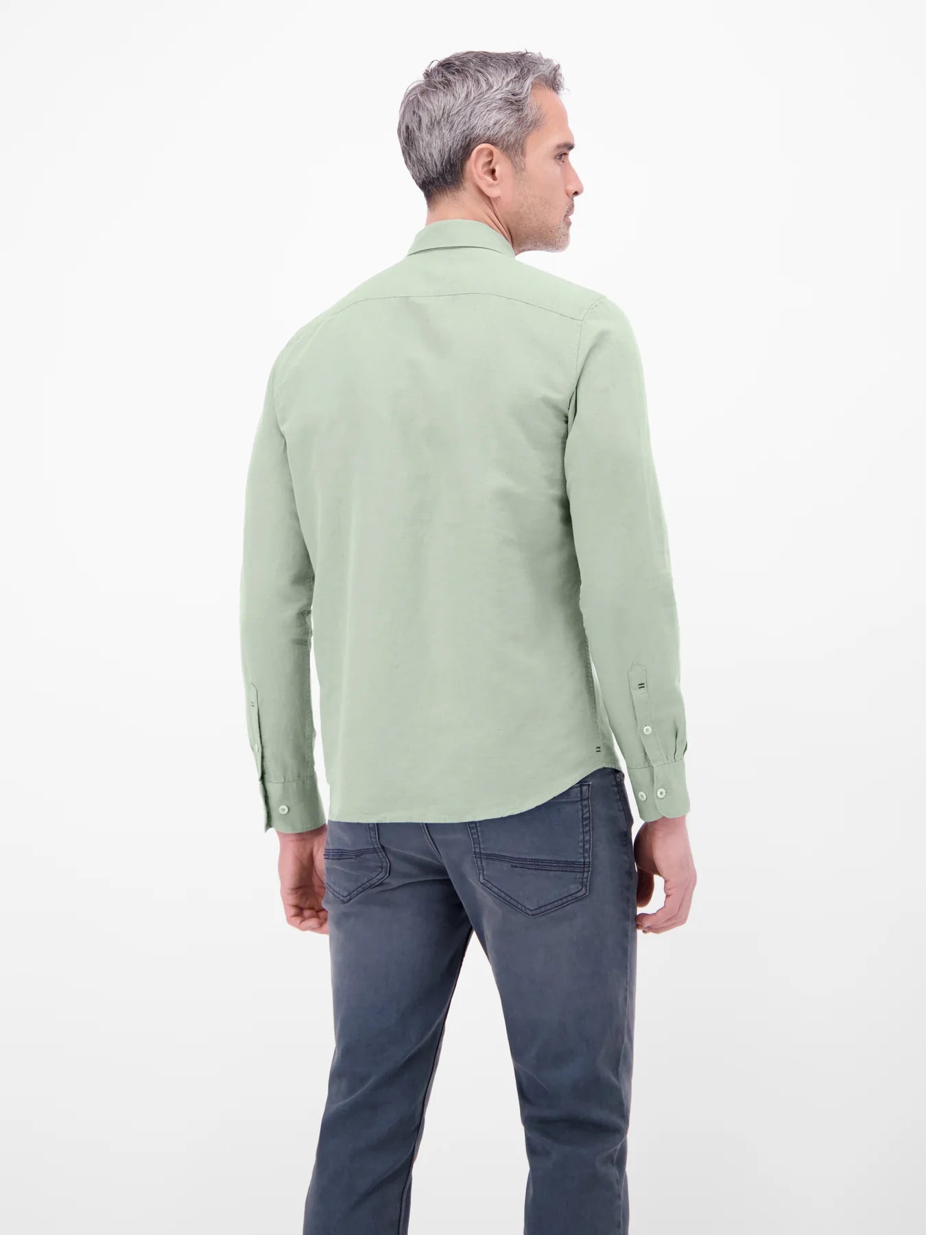 Lerros Cotton & Linen Blend Shirt - Storm Grey