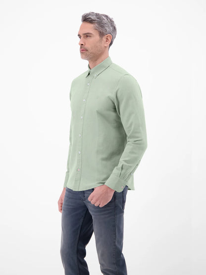 Lerros Cotton & Linen Blend Shirt - Storm Grey
