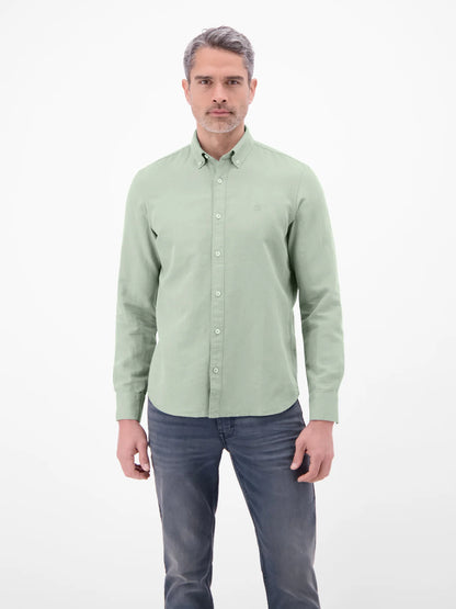 Lerros Cotton & Linen Blend Shirt - Storm Grey