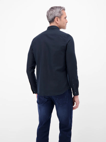 Lerros Cotton & Linen Blend Shirt - Navy