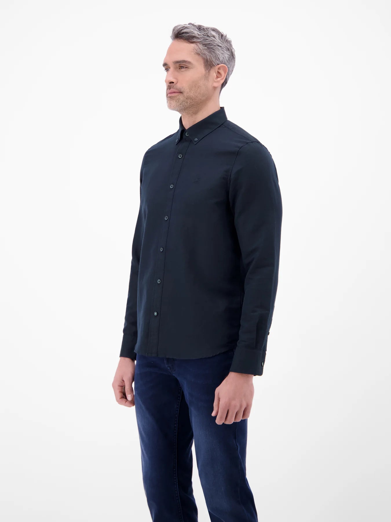 Lerros Cotton & Linen Blend Shirt - Navy