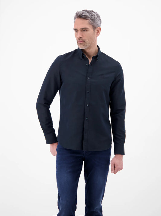Lerros Cotton & Linen Blend Shirt - Navy