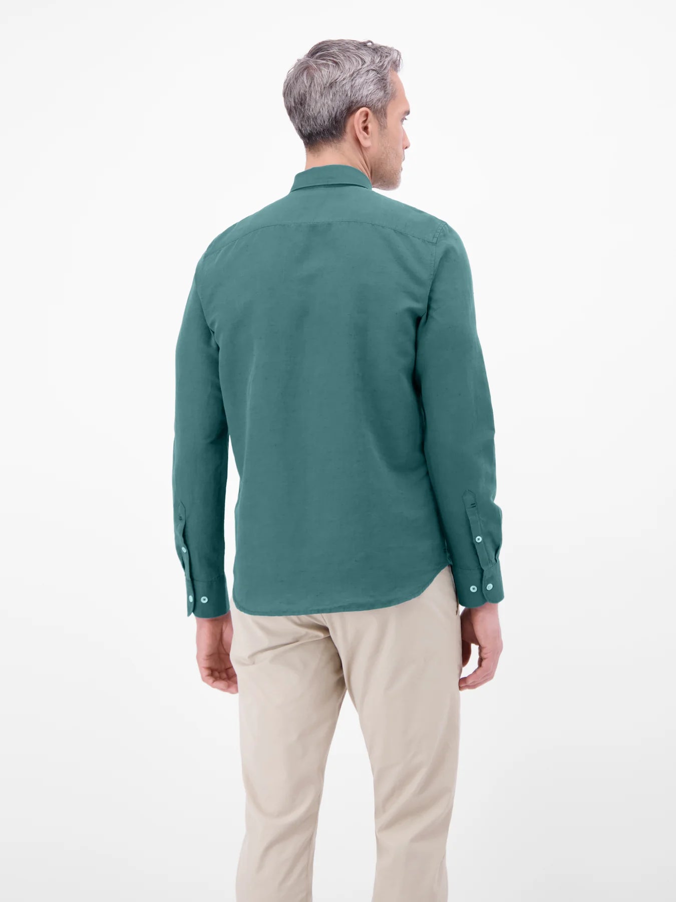 Lerros Cotton & Linen Blend Shirt - Soft Teal