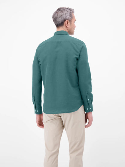 Lerros Cotton & Linen Blend Shirt - Soft Teal