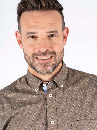 Napoli Long Sleeve Shirt - Mid Brown