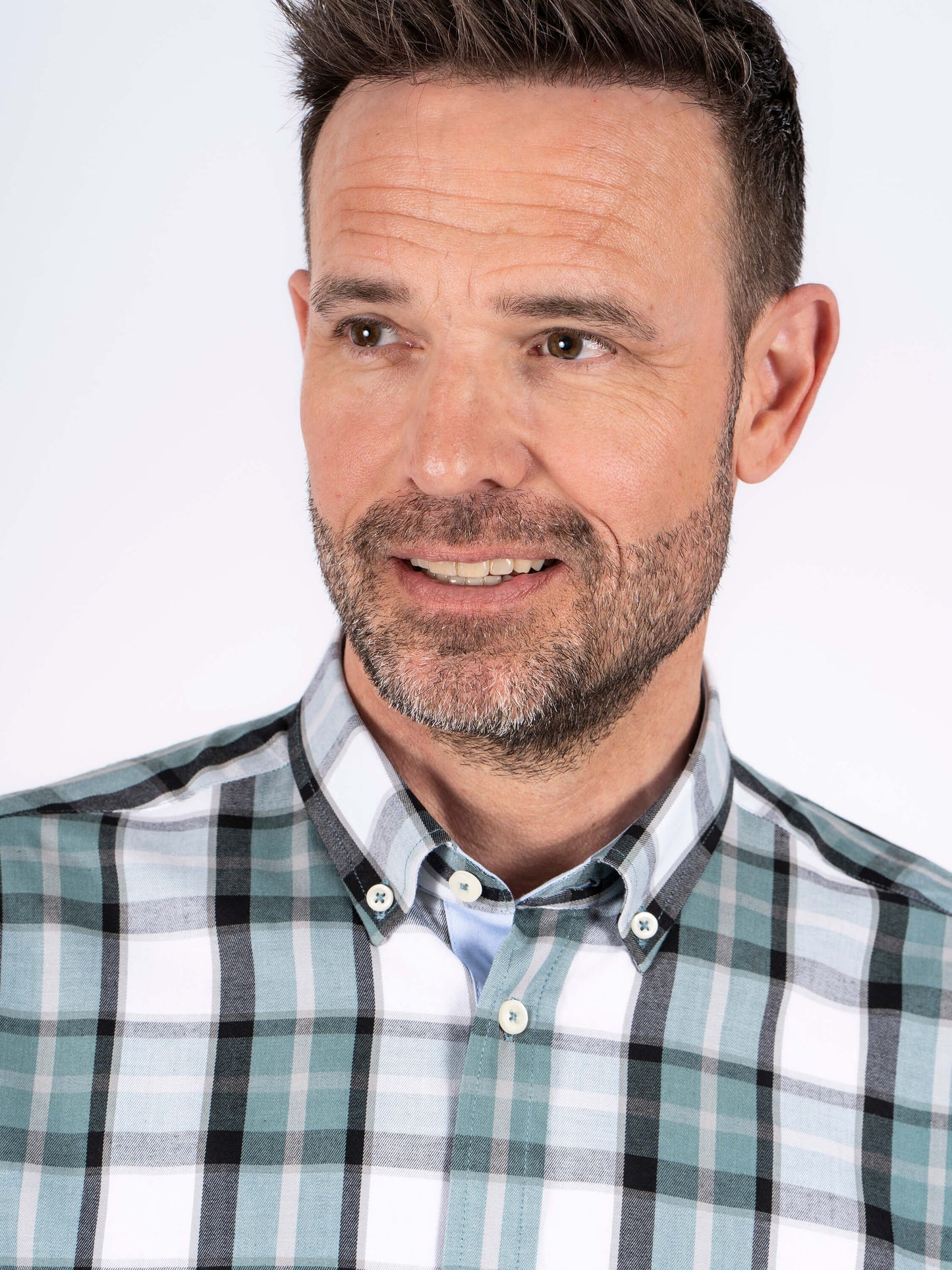 Rome Short Sleeve Check Shirt - Green