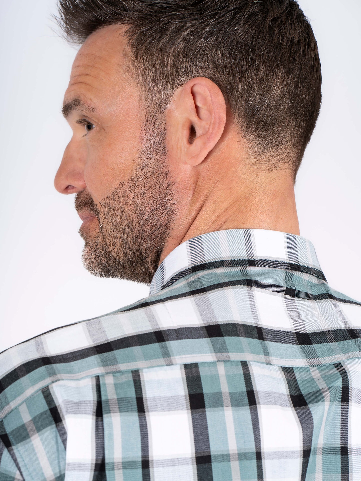 Rome Short Sleeve Check Shirt - Green
