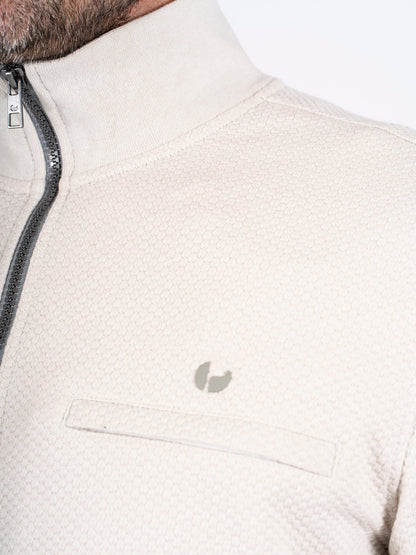 Alf Half Zip Sweatshirt - Snow White