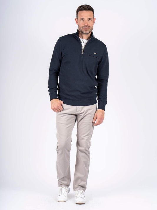 Alf Half Zip Sweatshirt - Dark Sapphire