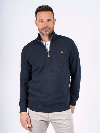 Alf Half Zip Sweatshirt - Dark Sapphire