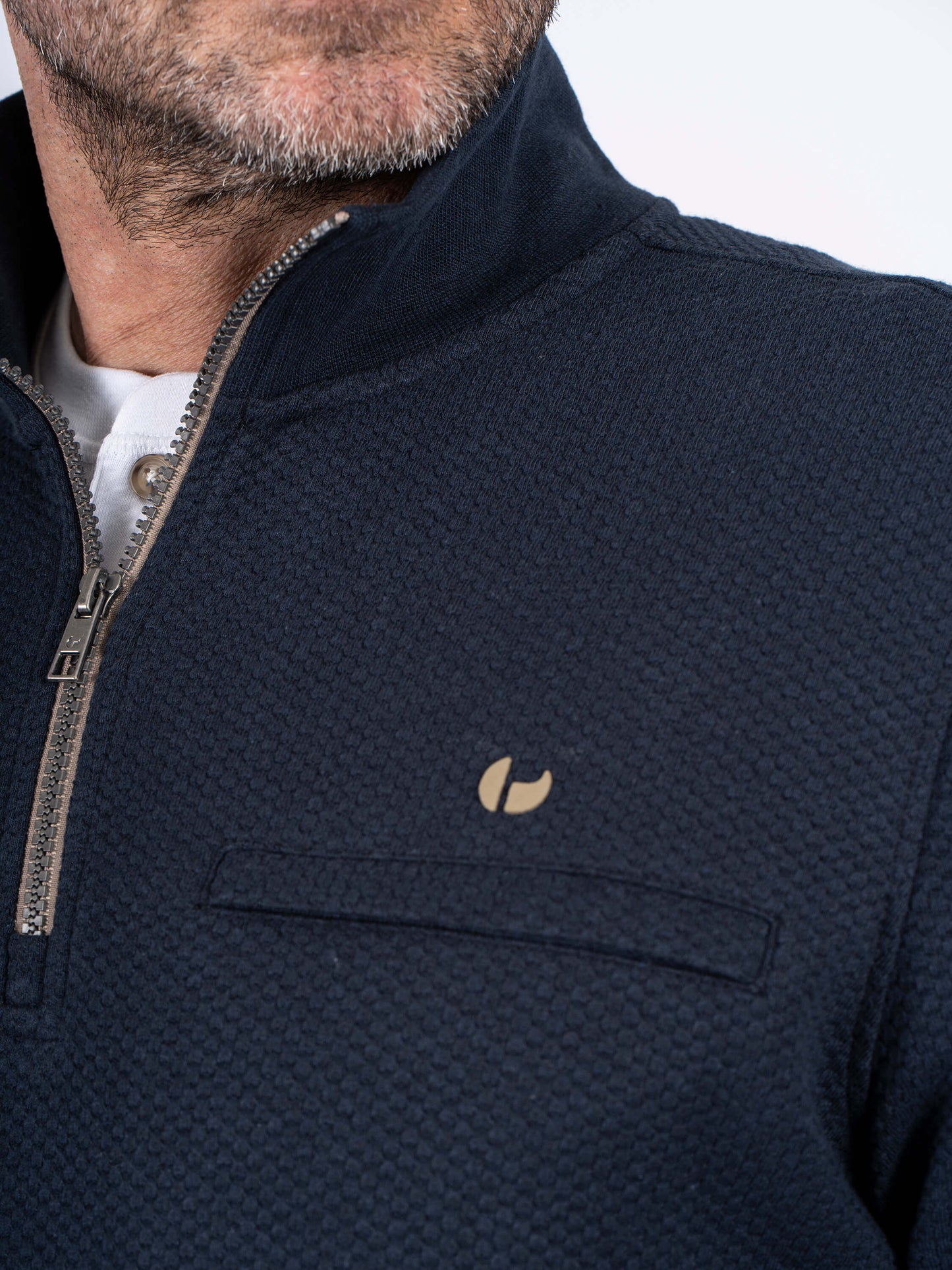 Alf Half Zip Sweatshirt - Dark Sapphire