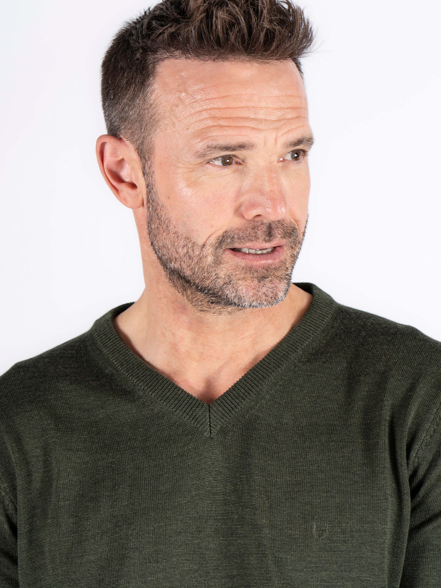 Malcom V Neck Knitwear - North Atlantic Melange