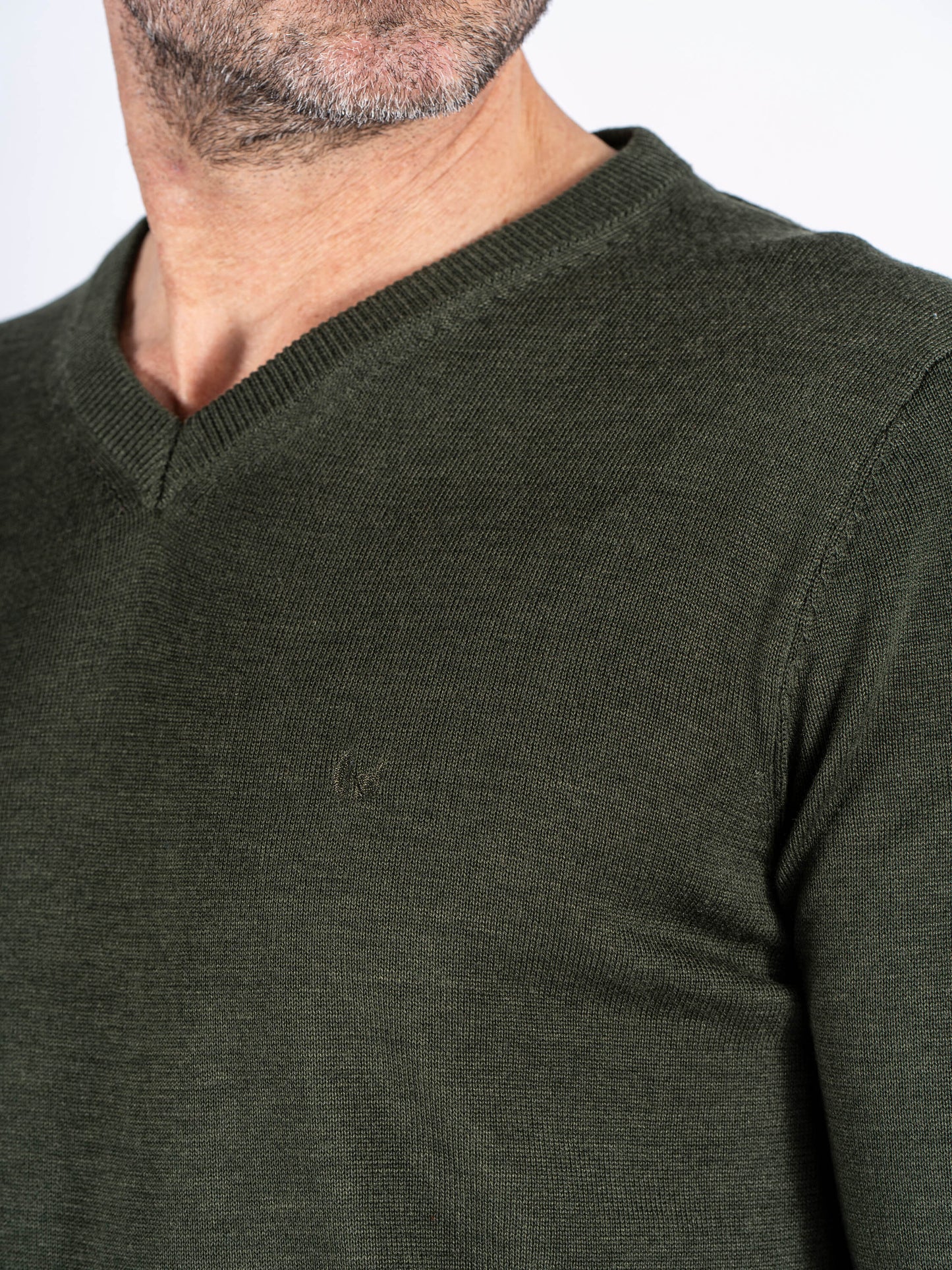 Malcom V Neck Knitwear - North Atlantic Melange