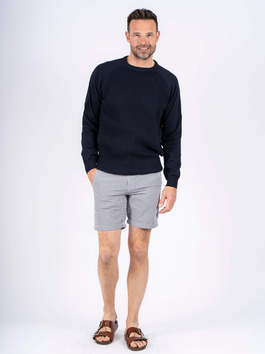 Norman Crew Neck Knitwear - Navy Dark Sapphire