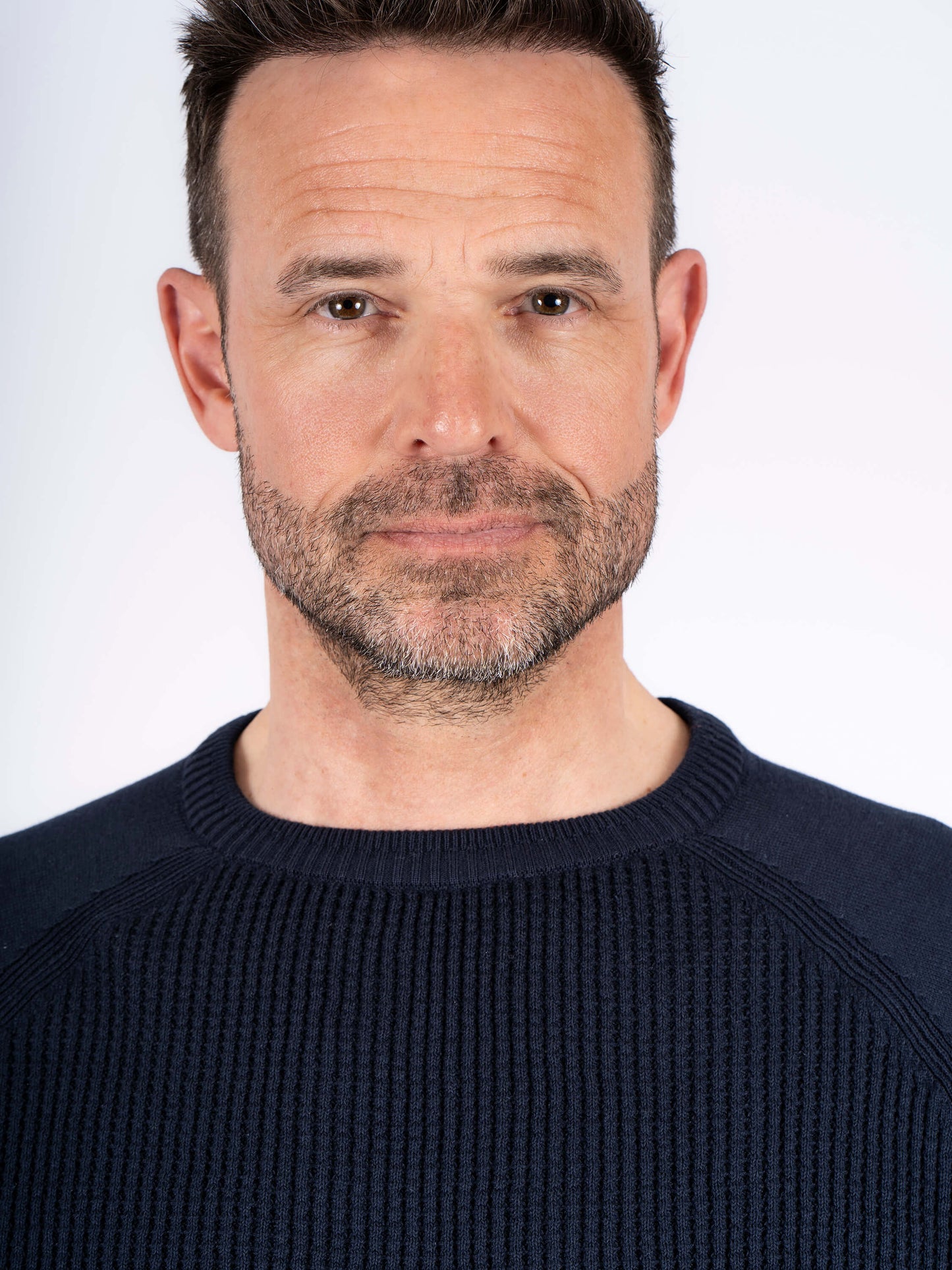 Norman Crew Neck Knitwear - Navy Dark Sapphire