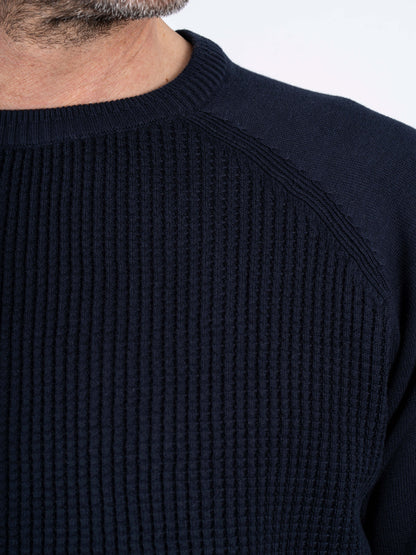 Norman Crew Neck Knitwear - Navy Dark Sapphire