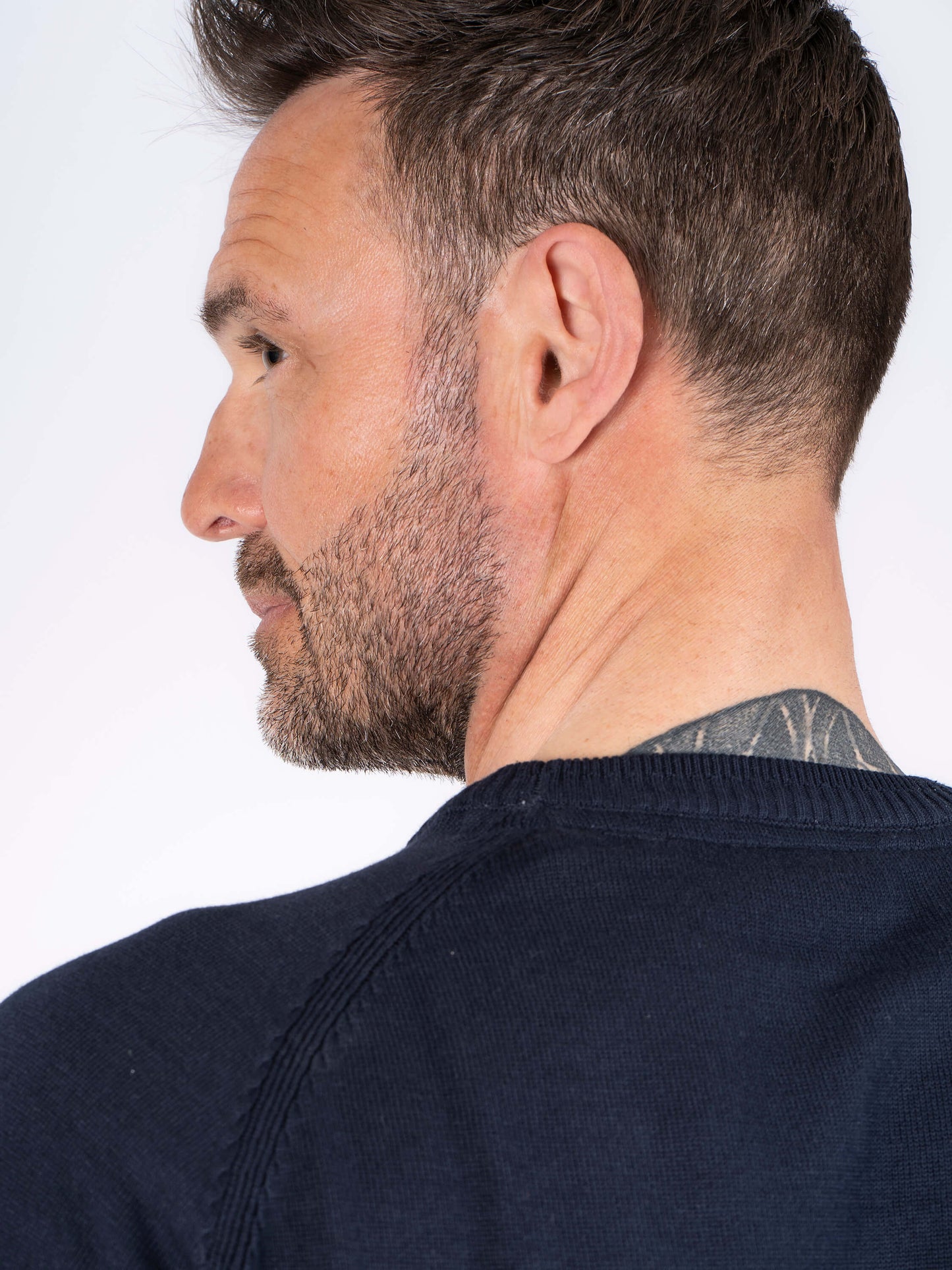 Norman Crew Neck Knitwear - Navy Dark Sapphire