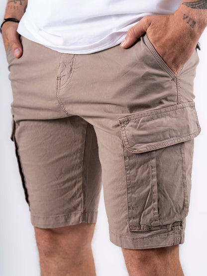 Allan Cargo Bermuda Shorts - Sand