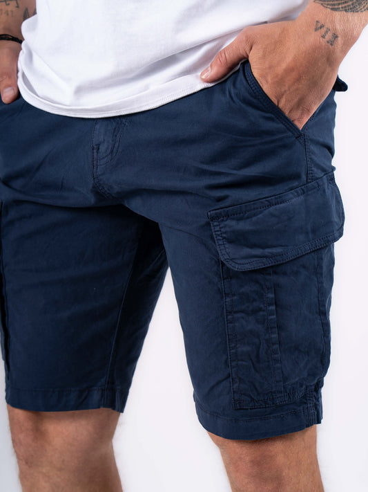 Allan Cargo Bermuda Shorts - Navy Dark Sapphire