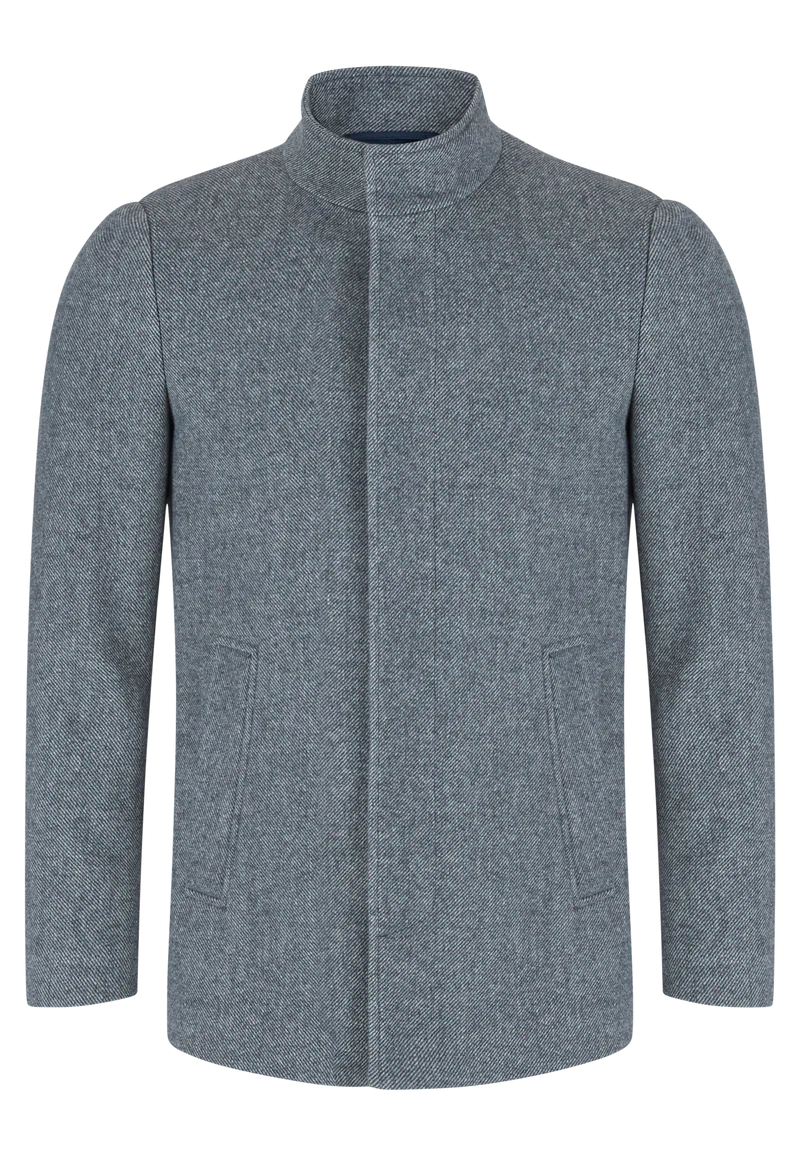 Rudan Mens Wool Overcoat - Medium Length