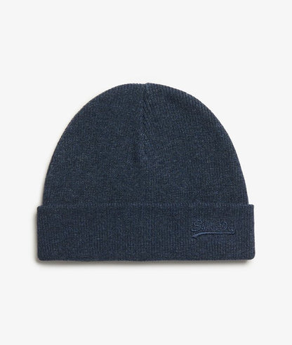 Essential Logo Knitted Beanie - Richest Navy Marl