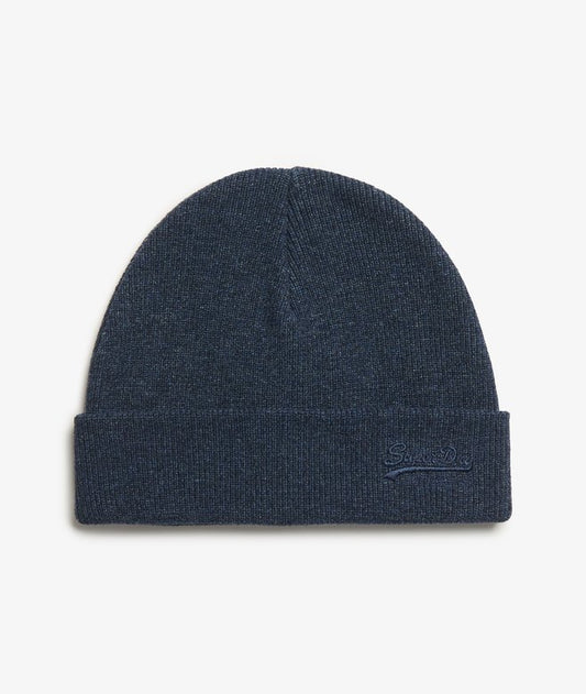 Essential Logo Knitted Beanie - Richest Navy Marl