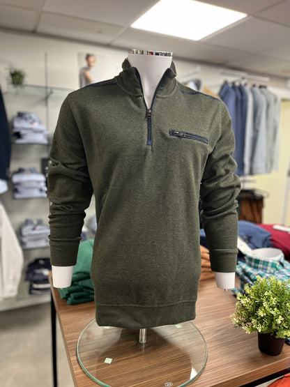 Chester Sweater with half zip and chest pocket