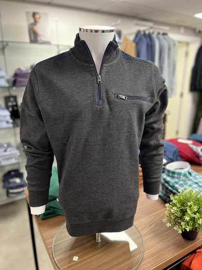 Chester Sweater with half zip and chest pocket