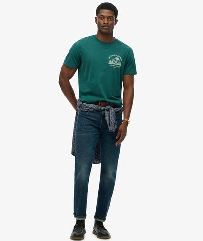 Lo-Fi Outdoors Chest Tee Green