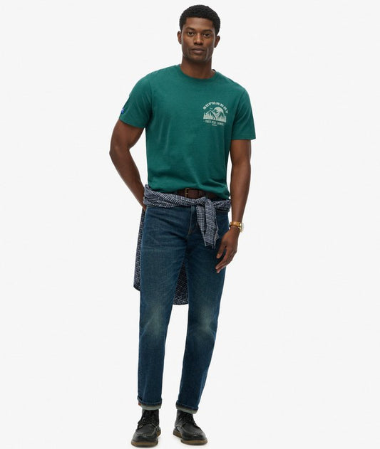 Lo-Fi Outdoors Chest Tee Green