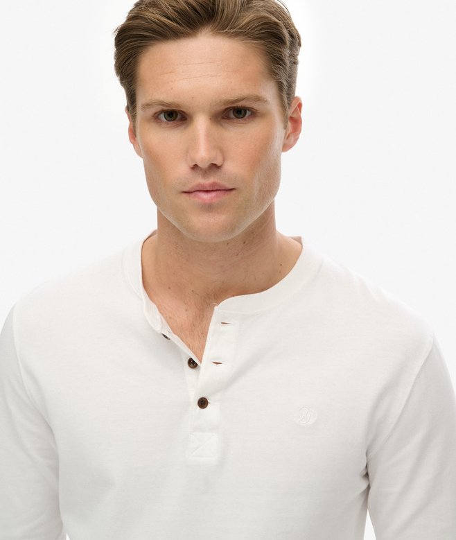Classic Essential Grandad Top - White
